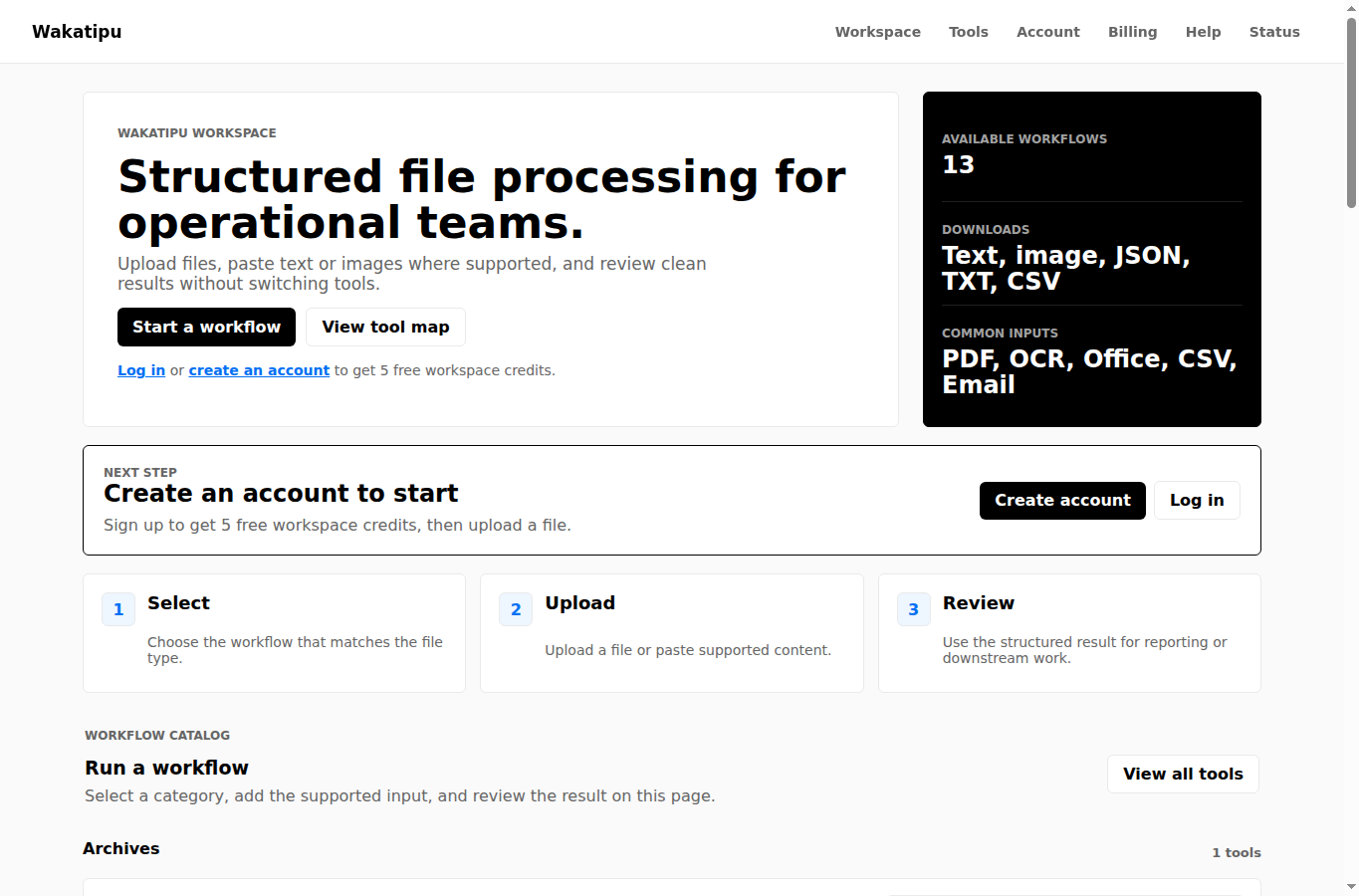 Wakatipu Workspace app preview